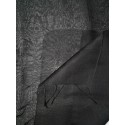 Silk Tassle scarf Black (Black Border)