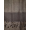Silk Tassle scarf Dark Gold (Brown Border)