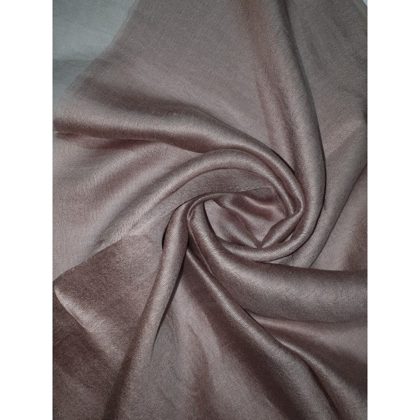 Silk Tassle scarf Mauve (Brown Border)