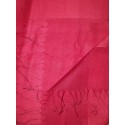 Silk Tassle scarf Red (Red Border)