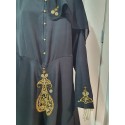 Gold Embroidery Abaya (Black)