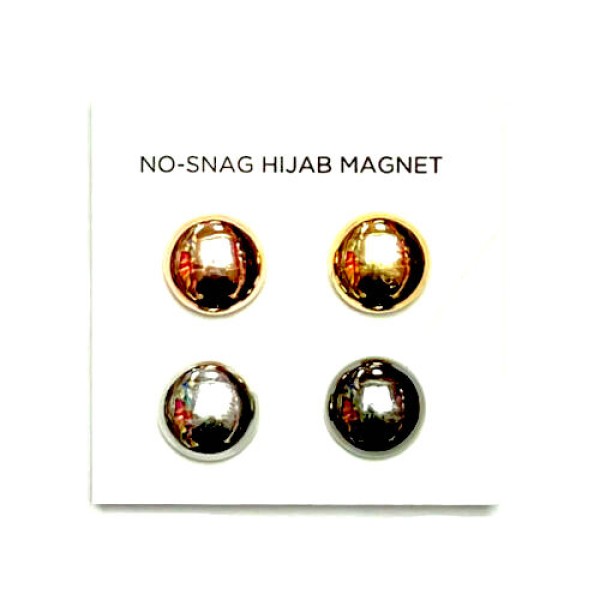 Hijab Magnets Clips - Round Metallic