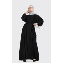 Essential Cuff Abaya Black