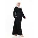 Cuff Plain Abaya Black