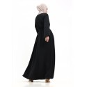 Cuff Plain Abaya Black