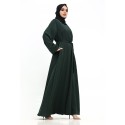 Cuff Plain Abaya Green