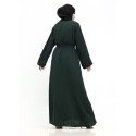 Cuff Plain Abaya Green