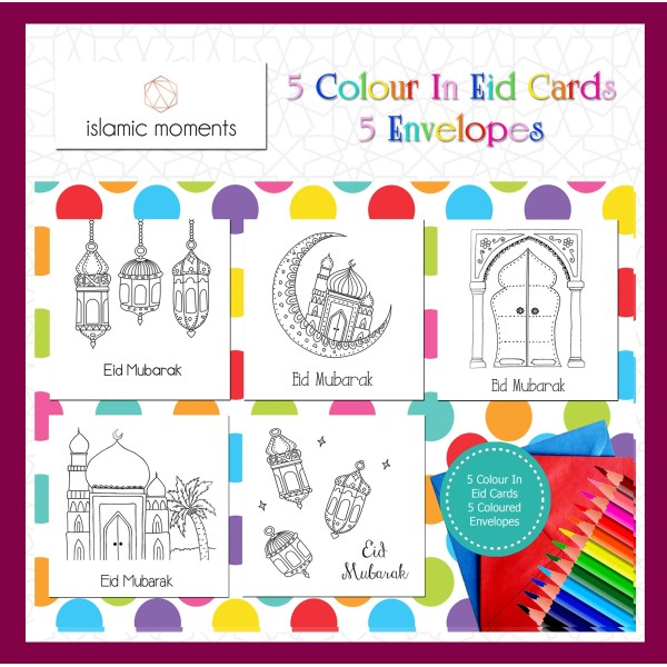 5 Colour in Eid Cards