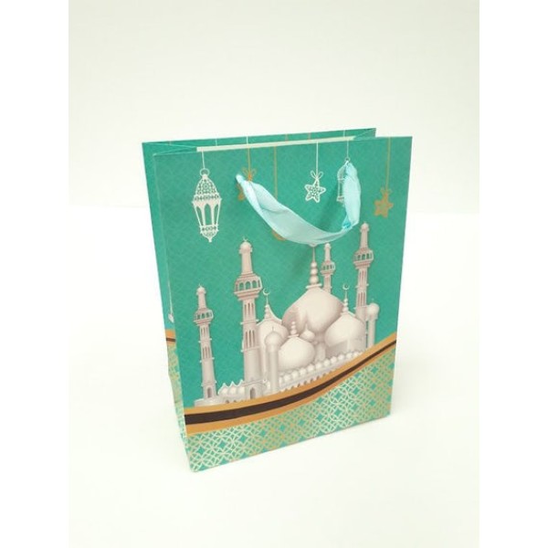 GIFT BAG Mosque Design (S) - Turquoise