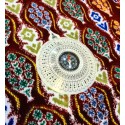 Velvet Prayer Mat with Qibla compass