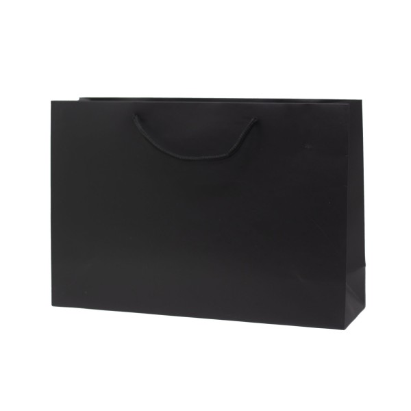 Gift Bag - Matt Black Boutique Wide Bag (M)