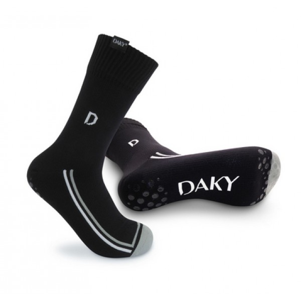 Wudu Socks - Daky Skyline Mid Calf (M) (Black White Grey)