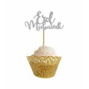 EID Mubarak Cupcake Toppers (Pack of 10) - Silver