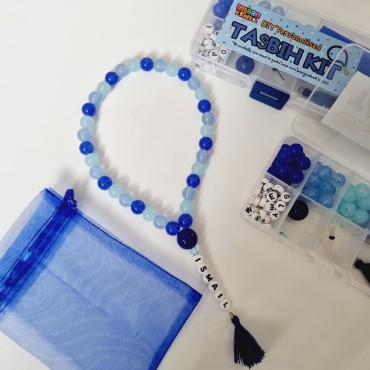 DIY Personalised Tasbih making Kit - Blue