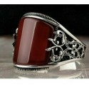 Onyx Agate Stone Sterling Silver Turkish Ring