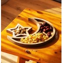 Moon and Star Wooden Platter Decoration