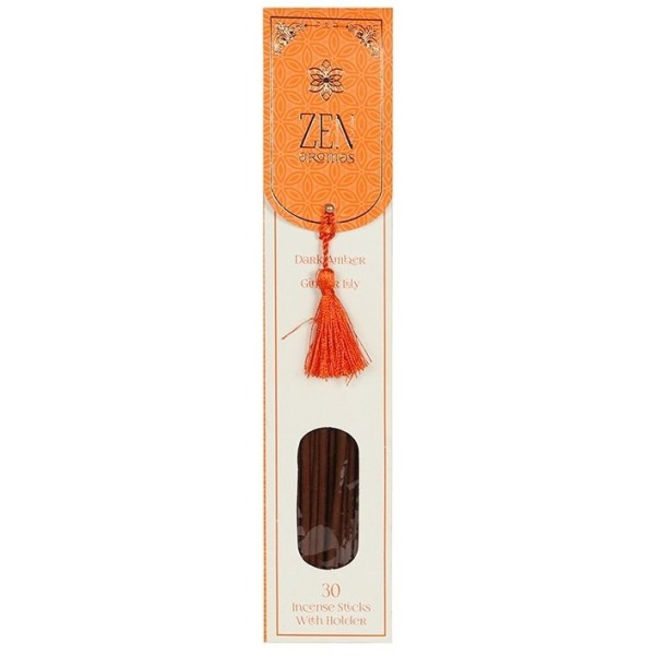 Incense Sticks 30 with holder Dark Amber & Ginger Lily