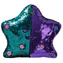 My Dua Pillow - Purple & Turquoise (Flippable Sequins)